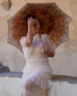 Çadra luksoze "Il Marchesato" e punuar me dorë me flori 24K - Image 4