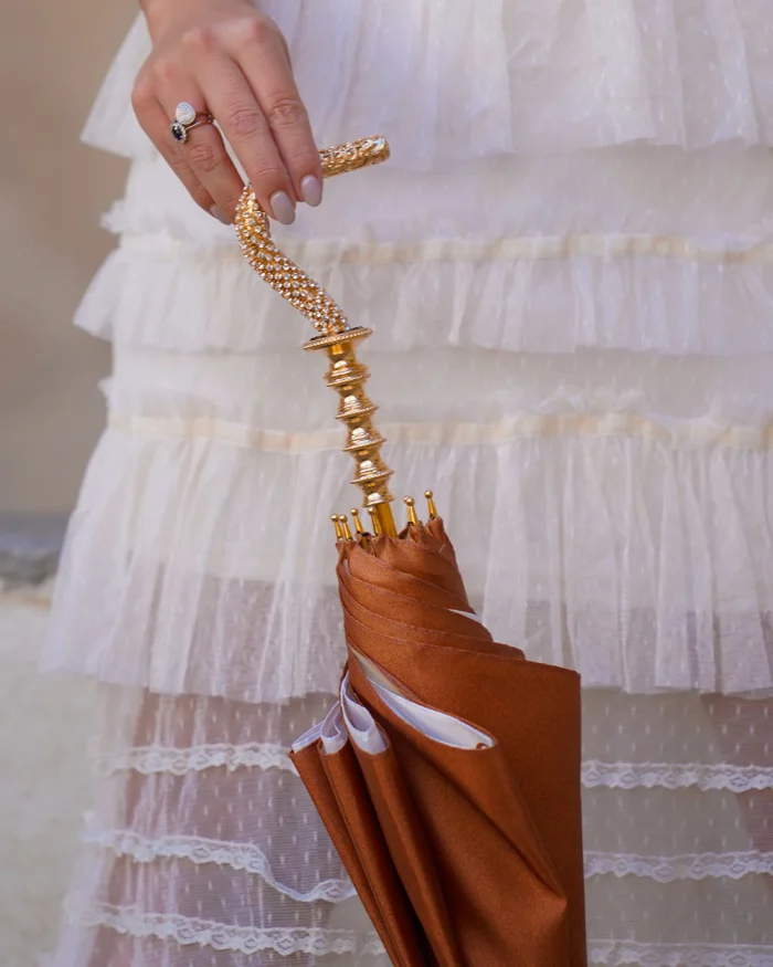 Çadra luksoze "Il Marchesato" e punuar me dorë me flori 24K - Image 3