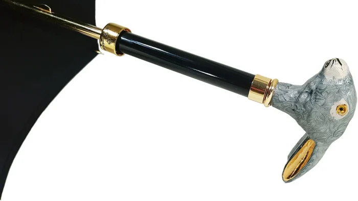 Çadra elegante me dy shtresa në satin të zezë - Image 3