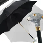 Çadra elegante me dy shtresa në satin të zezë