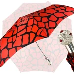 Çadër e palosshme e zezë dhe e kuqe