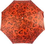 Çadër romantike e palosshme me dorezë trëndafili të veshur me ar 24K - Image 2