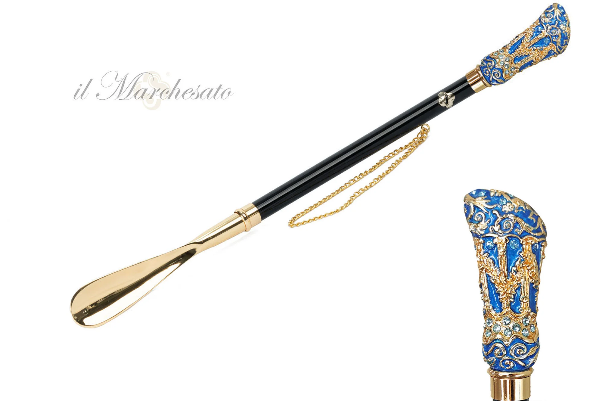 CSM2052G_2048x2048 (1) Lugë Këpucësh - l Marchesato dekoruar me ar 24K dhe kristale - Image 1