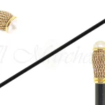 Bastun i rafinuar me kristale dhe perla