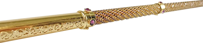 BASTUN - il Marchesato i veshur me kristale dhe i larë ne ar 24K - Image 2