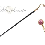 BASTUN elegant - il Marchesato i veshur me ar 24K dhe me kristale roz