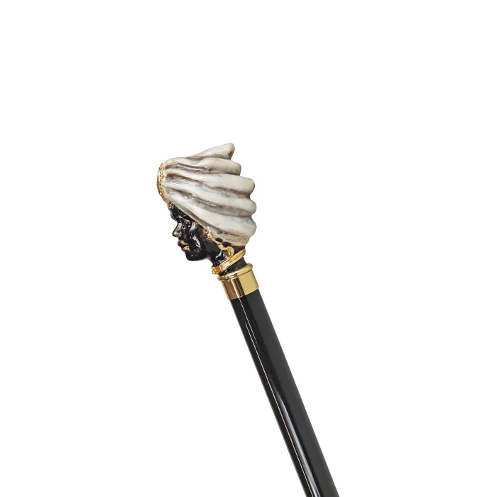 BASTUN elegant - il Marchesato i veshur me ar 24K me ikonën "Teste di moro" - Image 2