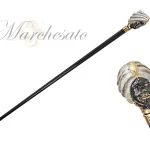 BASTUN elegant - il Marchesato i veshur me ar 24K me ikonën "Teste di moro"