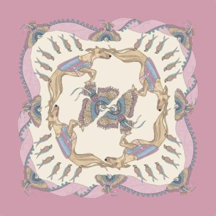 Foulard in Seta - Animali Rosa