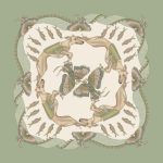 Foulard in Seta - Animali Verde