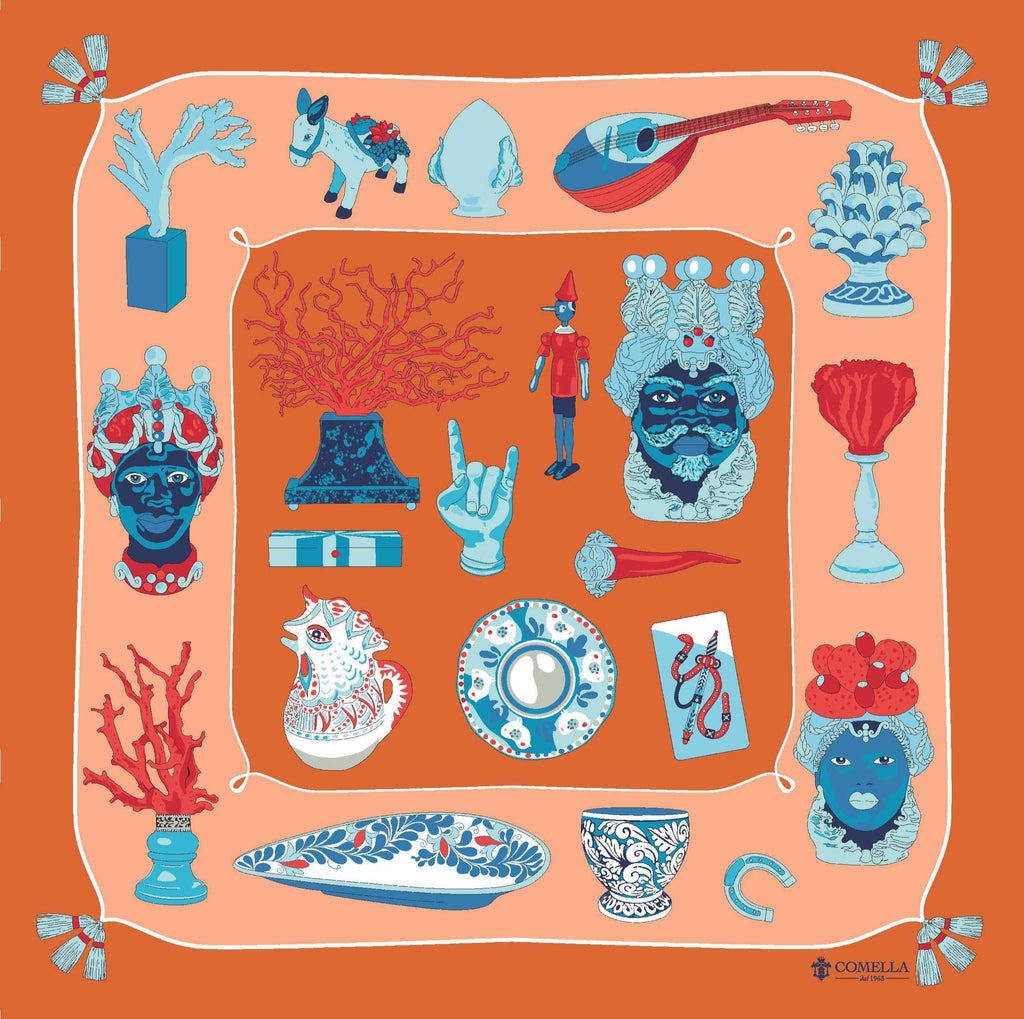 Foulard in Seta - Arancione Foulard in Seta - Arancione