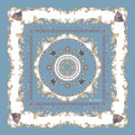 Foulard in Seta - Barocco Celeste