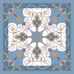 Foulard in Seta - Blu/Bianco