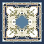 Foulard in Seta - Blu/Verde