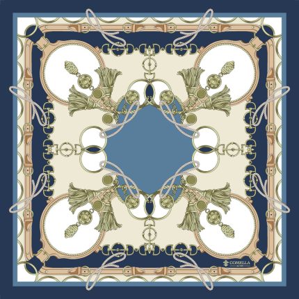 Foulard in Seta - Blu/Verde