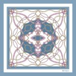 Foulard in Seta - Celeste/Rosa