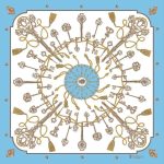 Foulard in Seta - Chiavi Azzurro