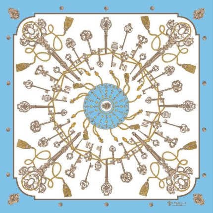 Foulard in Seta - Chiavi Azzurro