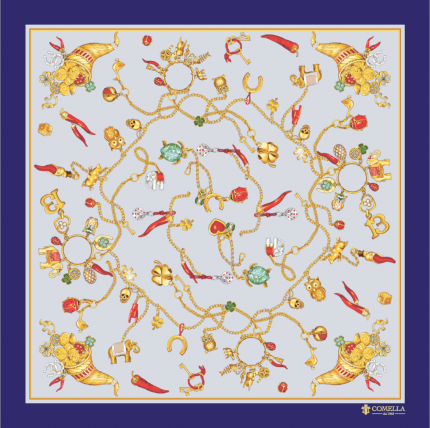 Foulard in Seta - Fantasia Blu