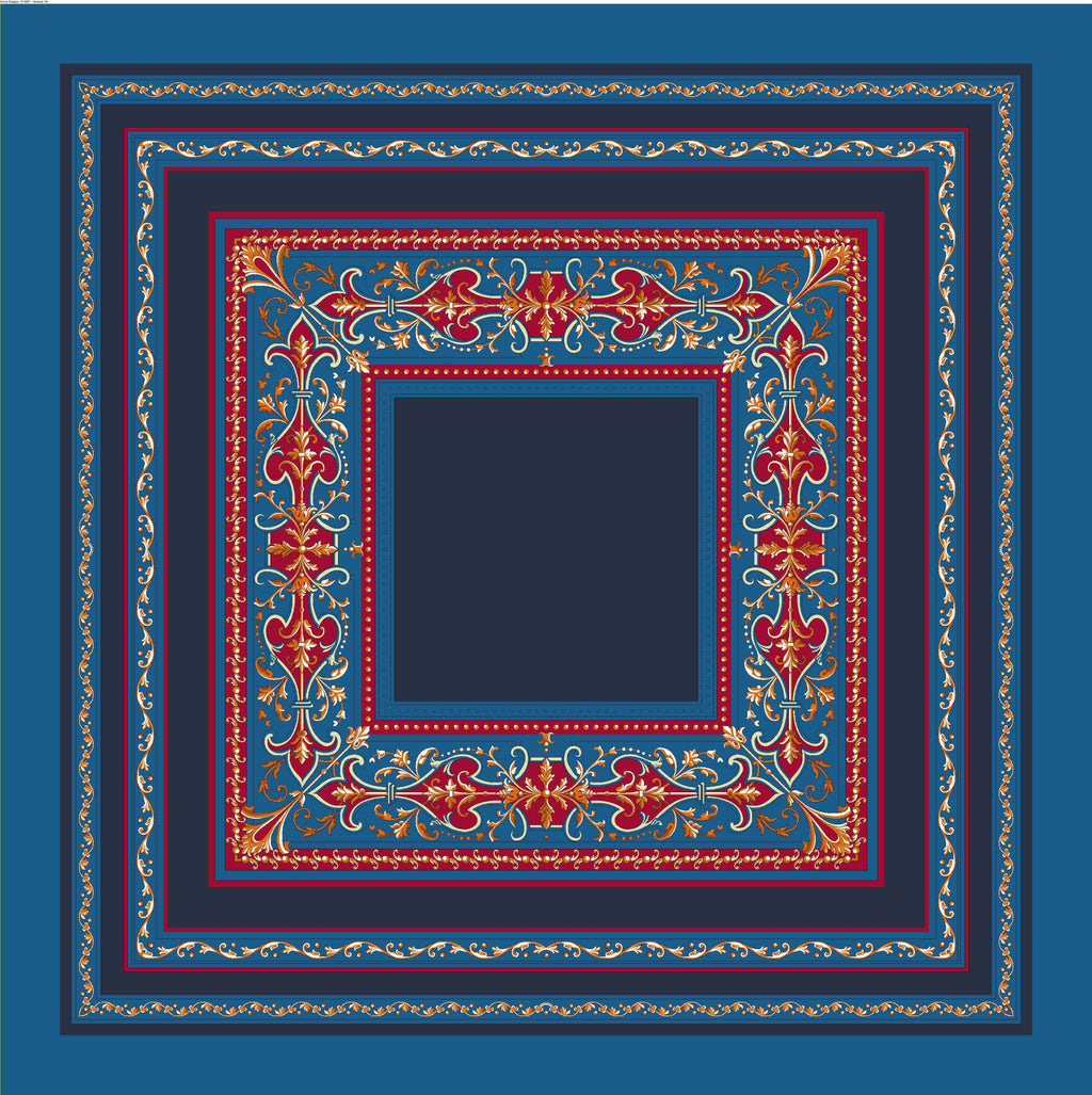 Foulard in Seta - Fantasia Blu Foulard in Seta - Fantasia Blu