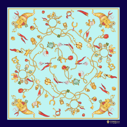 Foulard in Seta - Fantasia Blu