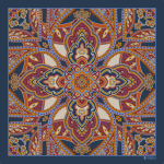 Foulard in Seta - Fantasia Blu Scuro