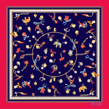 Foulard in Seta - Fantasia Rossa