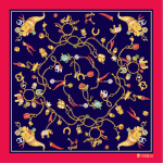 Foulard in Seta - Fantasia Rosso