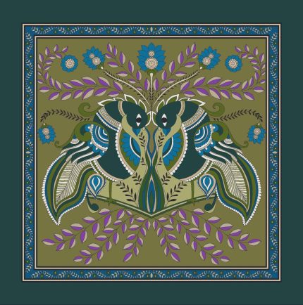 Foulard in Seta - Fantasia Verde