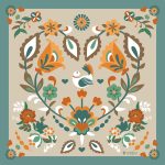 Foulard in Seta - Fantasia Verde