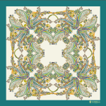Foulard in Seta - Fantasia Verde