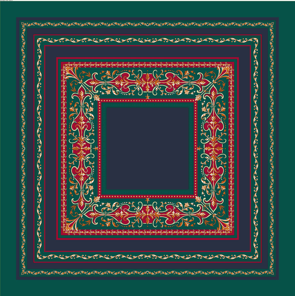 Foulard in Seta - Fantasia Verde Foulard in Seta - Fantasia Verde