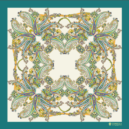 Foulard in Seta - Fantasia Verde