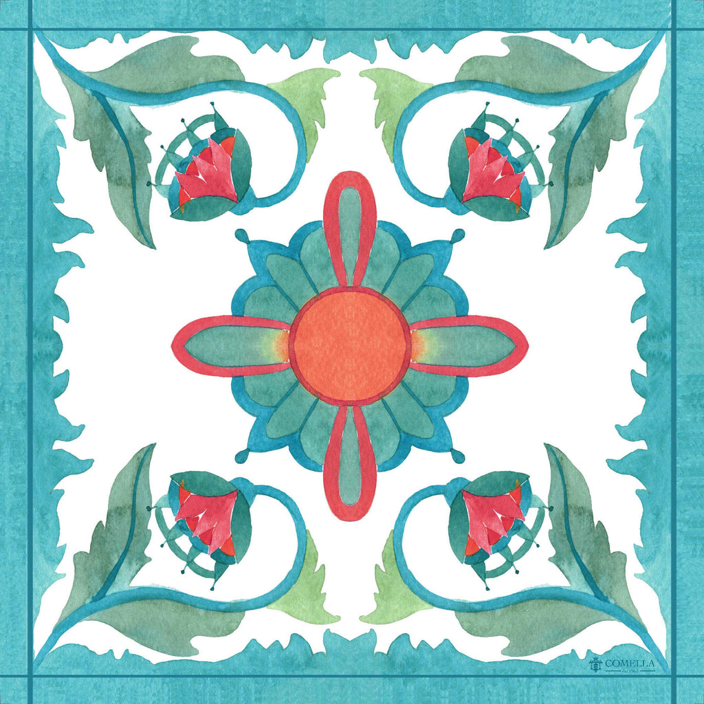 Foulard in Seta - Fantasia Verde Acqua Foulard in Seta - Fantasia Verde Acqua