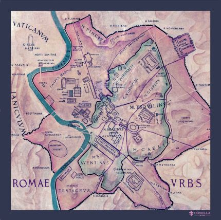 Foulard in Seta - Mappa Blu