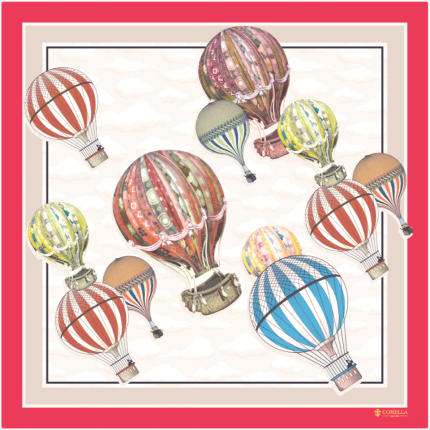 Foulard in Seta - Mongolfiere Rosso