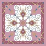 Foulard in Seta - Rosa/Bianco