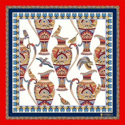Foulard in Seta - Vasi Rosso